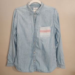 American Eagle Worn-out Button Down Shirt